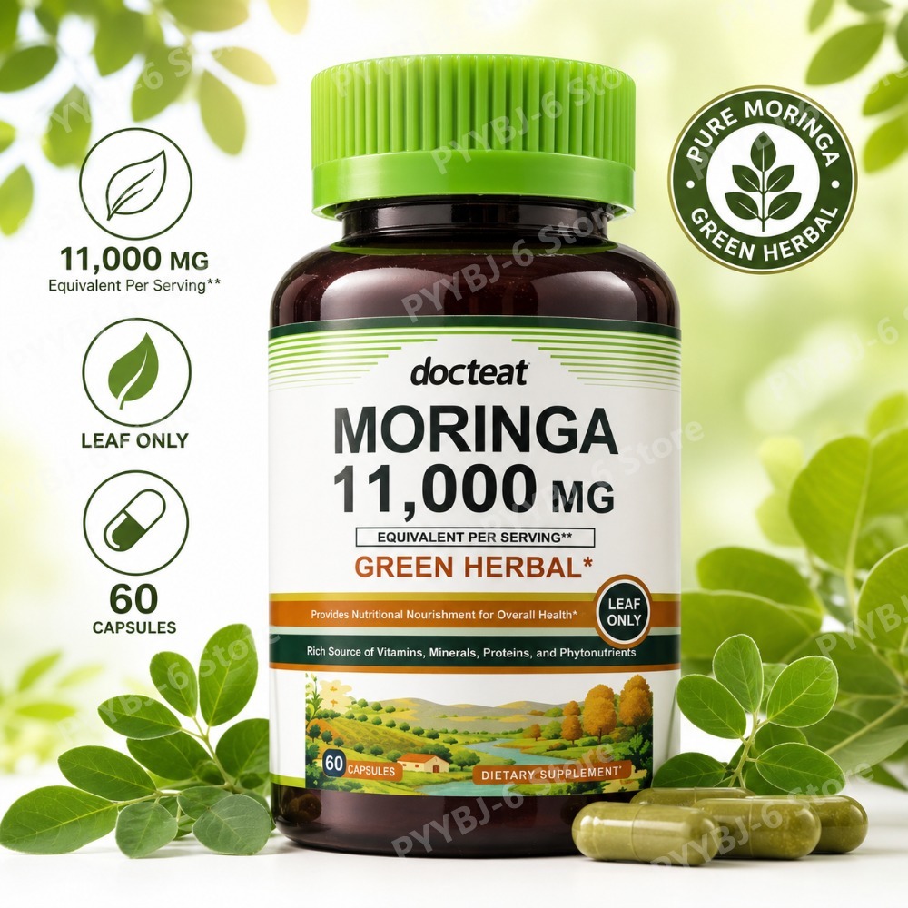 Green Herbal Wellness - Moringa 11000mg Zielony Ziołowy Suplement Diety