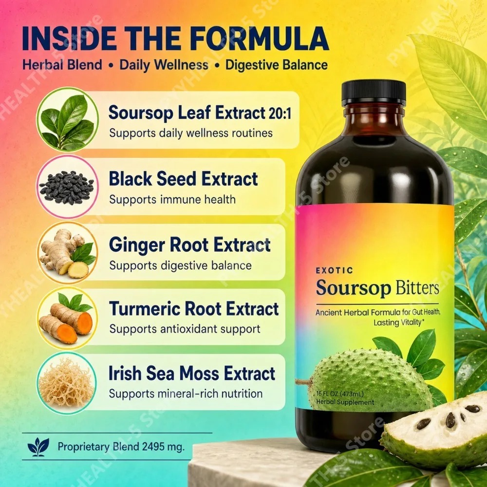 Herbal Soursop Bitters Liquid  – Herbal Wellness Liquid recenzja i cena