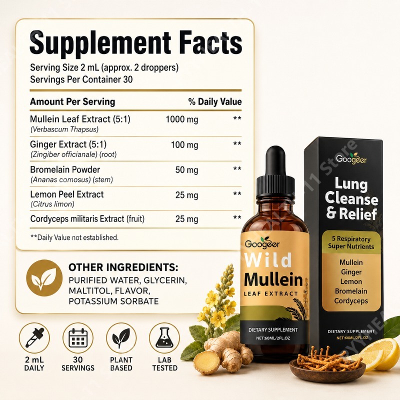 Mullein Liquid Drops Herbal Bl – Herbal Wellness Blend recenzja i cena